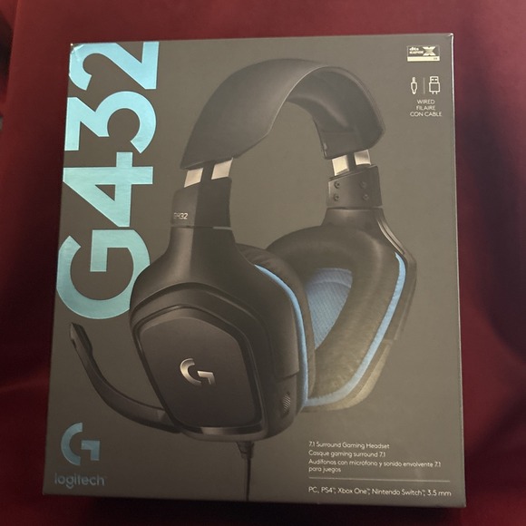 Logitech Other - Logitech Gaming Headset OS Black G432 7.1 Surround Sound Wired 3.5mm Jack